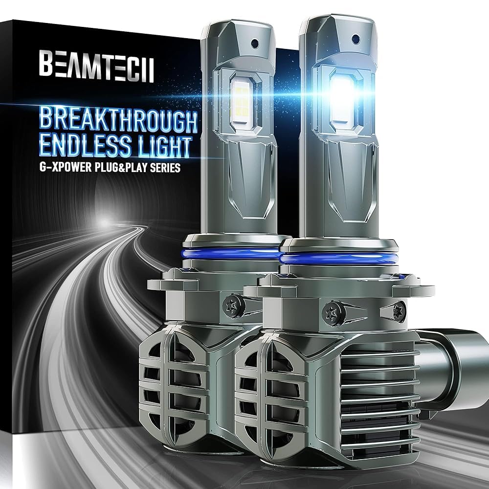 BEAMTECH 9012 Bulbs, 500% Brightness 6500K White, Off-Road Used Fog Light, Pack of 2