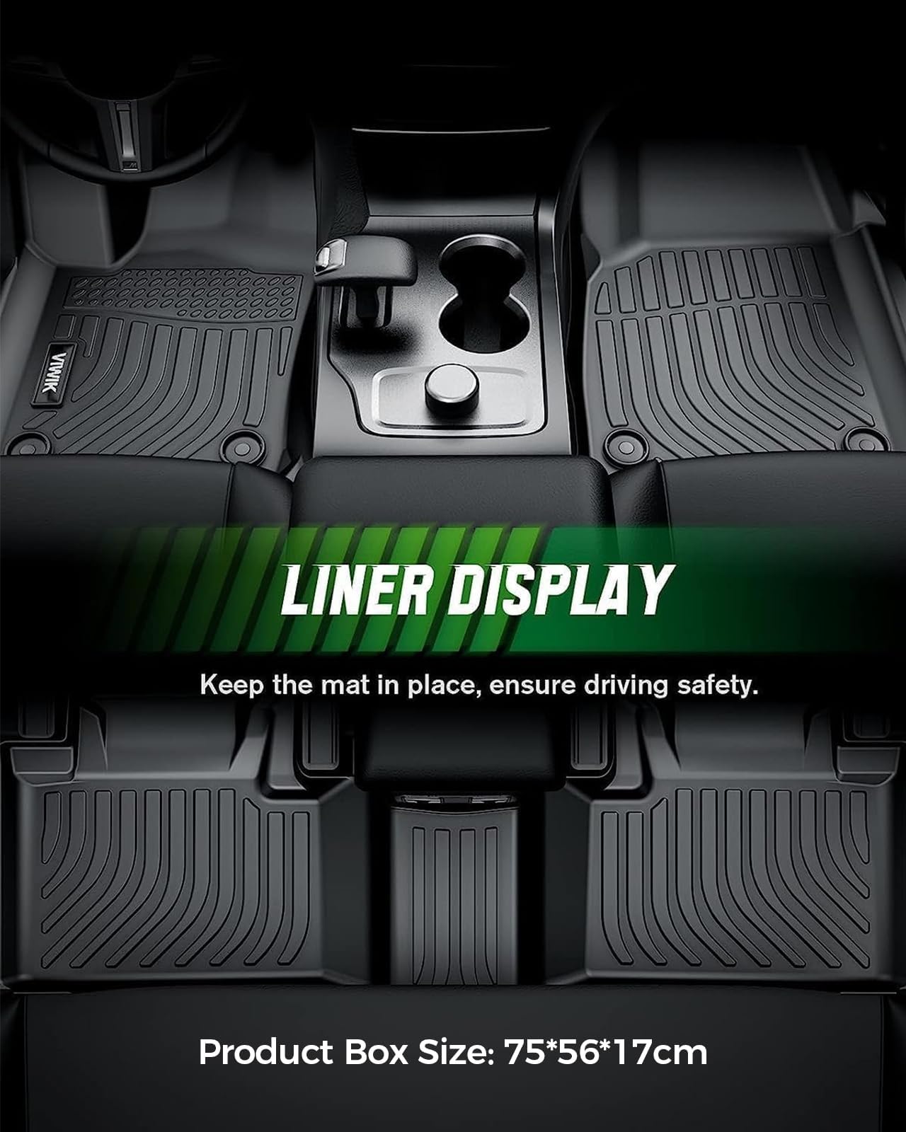 VIWIK Floor Mats & Cargo Liners for Honda Accord Include Hybrid 2025 2024 2023, Anti Slip 3D Floor Liners, TPE Waterproof Car Ma