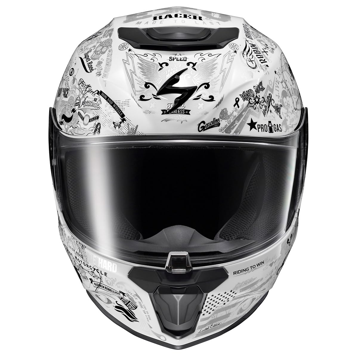 Scorpionexo R420 Full Face Adult Street Motorcycle Helmet With Bluetooth Ready Speaker Pockets Dot Snell Approved Shake Ii (Whit