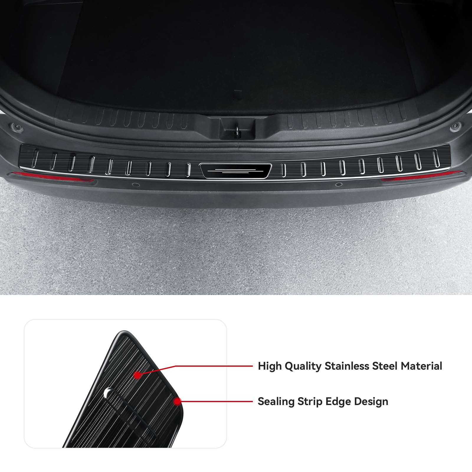 Bercicci Exterior Rear Bumper Protector for Toyota RAV4 2025 2024 2023 2022 2021 2020 2019 Hybrid, Prime (PHEV) Accessories Stai