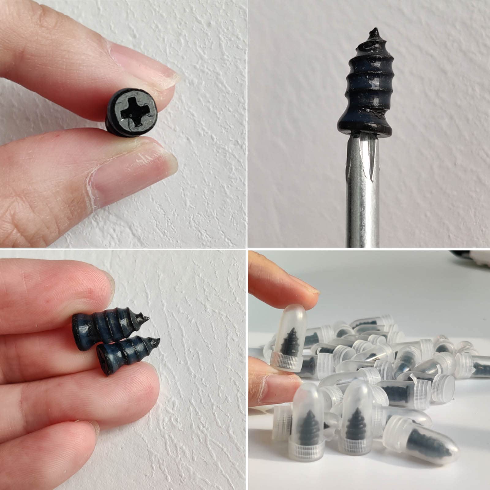 30 Pcs Tire Repair Rubber Nail, Tire Repair Nail Tire Repair Rubber Screws Fast Tool Self-Service Tire Repair Nail Vacuum Tire R