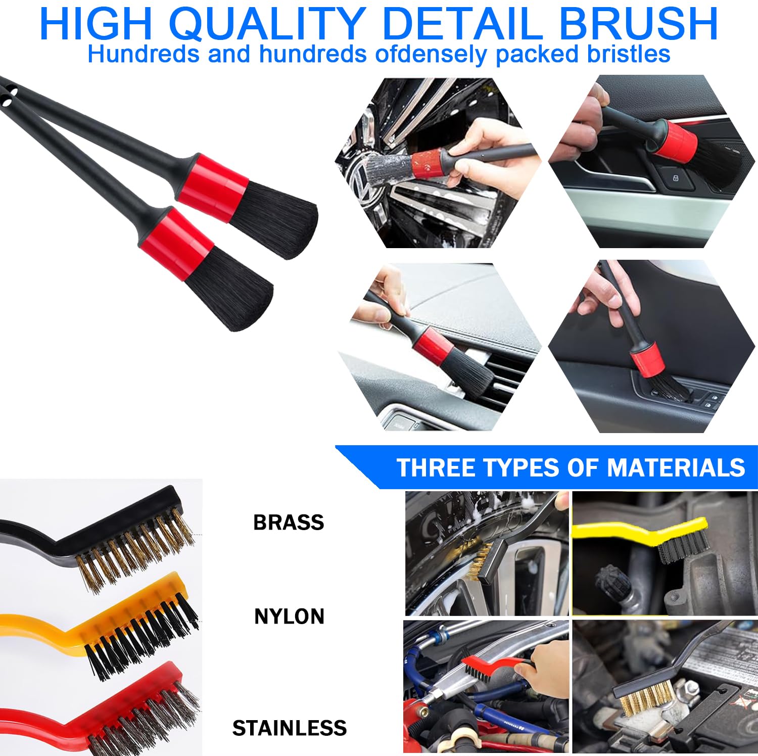 LIANXIN 37Pcs Car Wash Detailing Kit - Foam Gun, Brush, Towels, Tire Brush, Sponge, XXL-25, Sky Blue, Model QJB-25