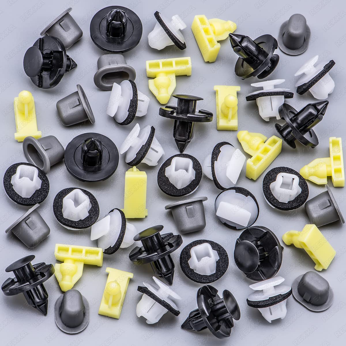 Rexka 45pcs Wheel Well Moulding Clips Kit for Nissan Infiniti - Nylon Grommets, One Size, OEM Replacement