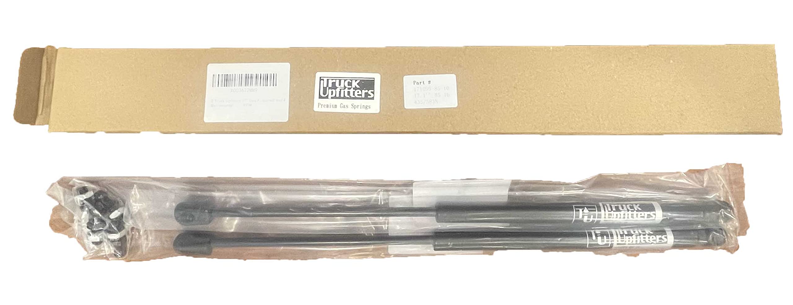 Truck Upfitters 2 pcs Gas Struts 16 Inch | 28 lbs Hood Struts Lift Support | Compatible with are, Snugtop, ATC, Leer Camper Shel