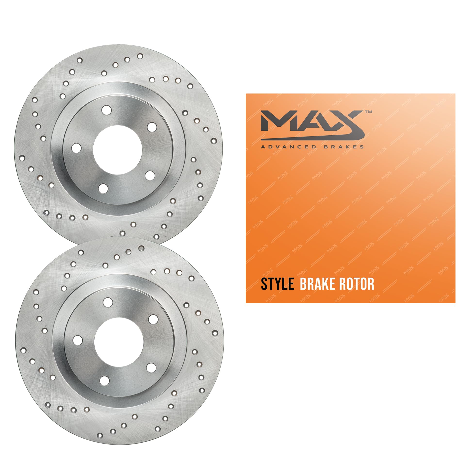 Max Advanced Brakes Front Brake Rotors Compatible With 2002-2005 Chevy Trailblazer Compatible With Gmc Envoy Compatible With Bui