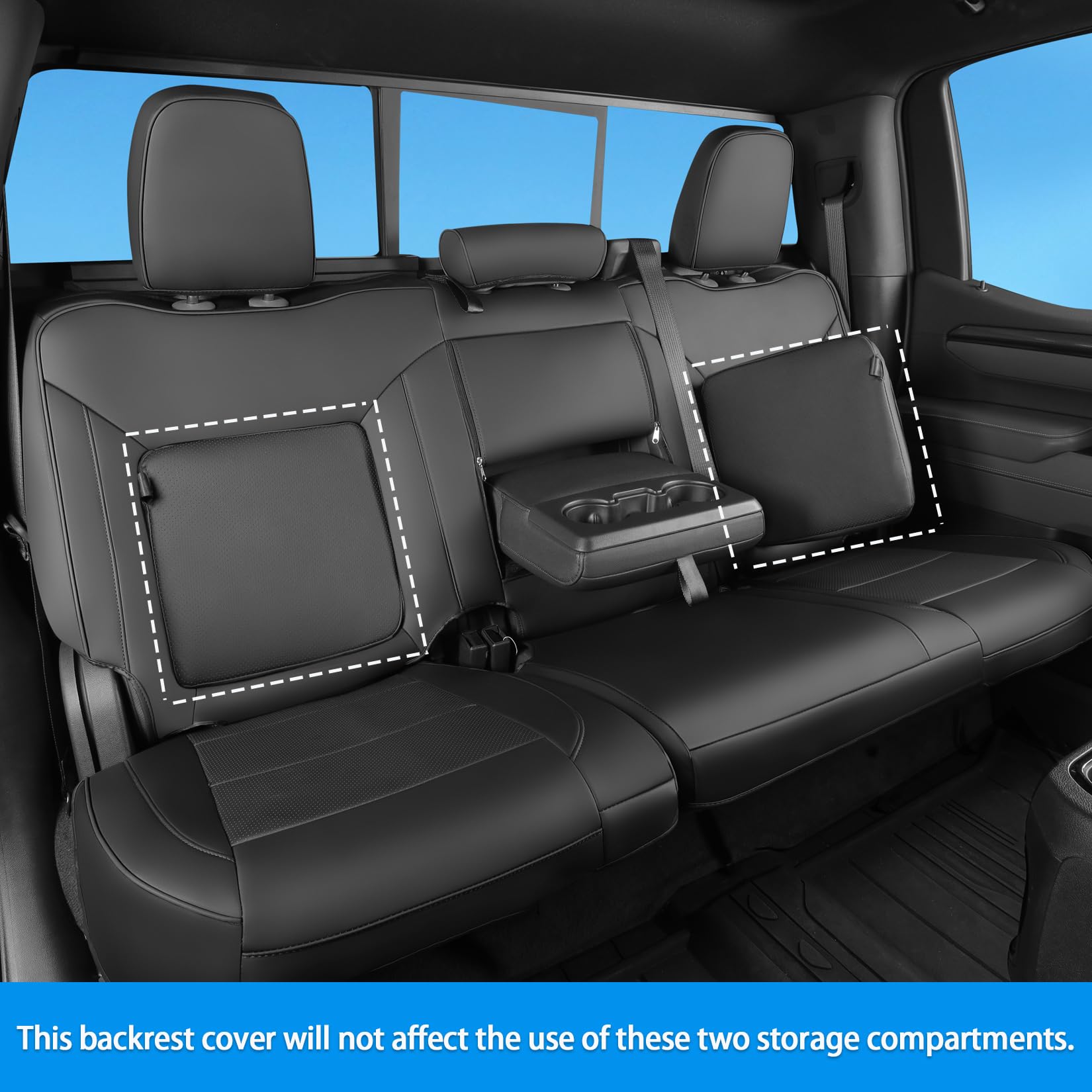 TANDI Faux Leather Seat Covers for Chevy Silverado & GMC Sierra 2019-2025, Full Set (SG-A), Wine Red