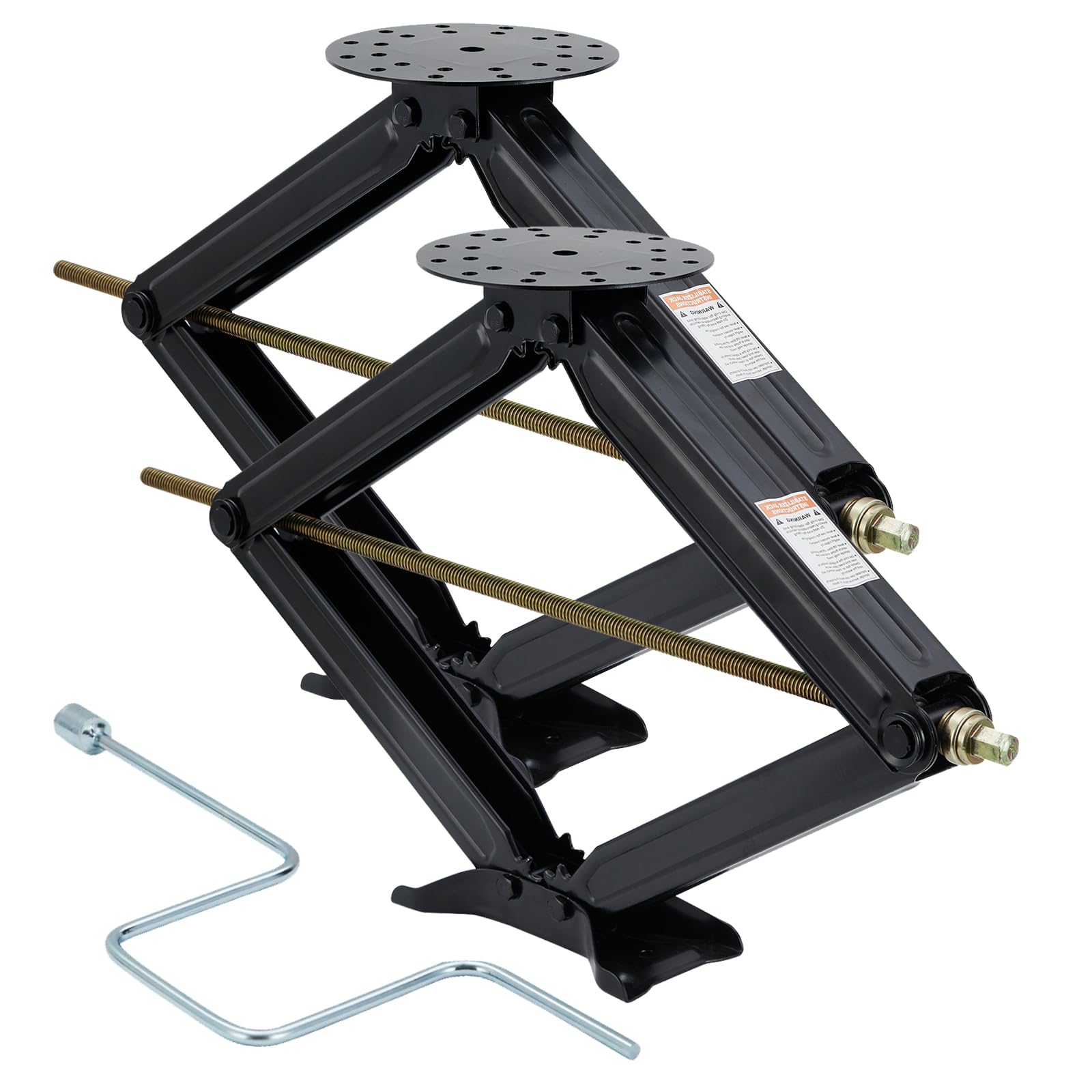 30 Set of 2 Heavy-Duty RV Stabilizer Jacks - 7500 lbs Capacity RV Trailer Leveling Jacks with Stable Base for Travel Trailers & 