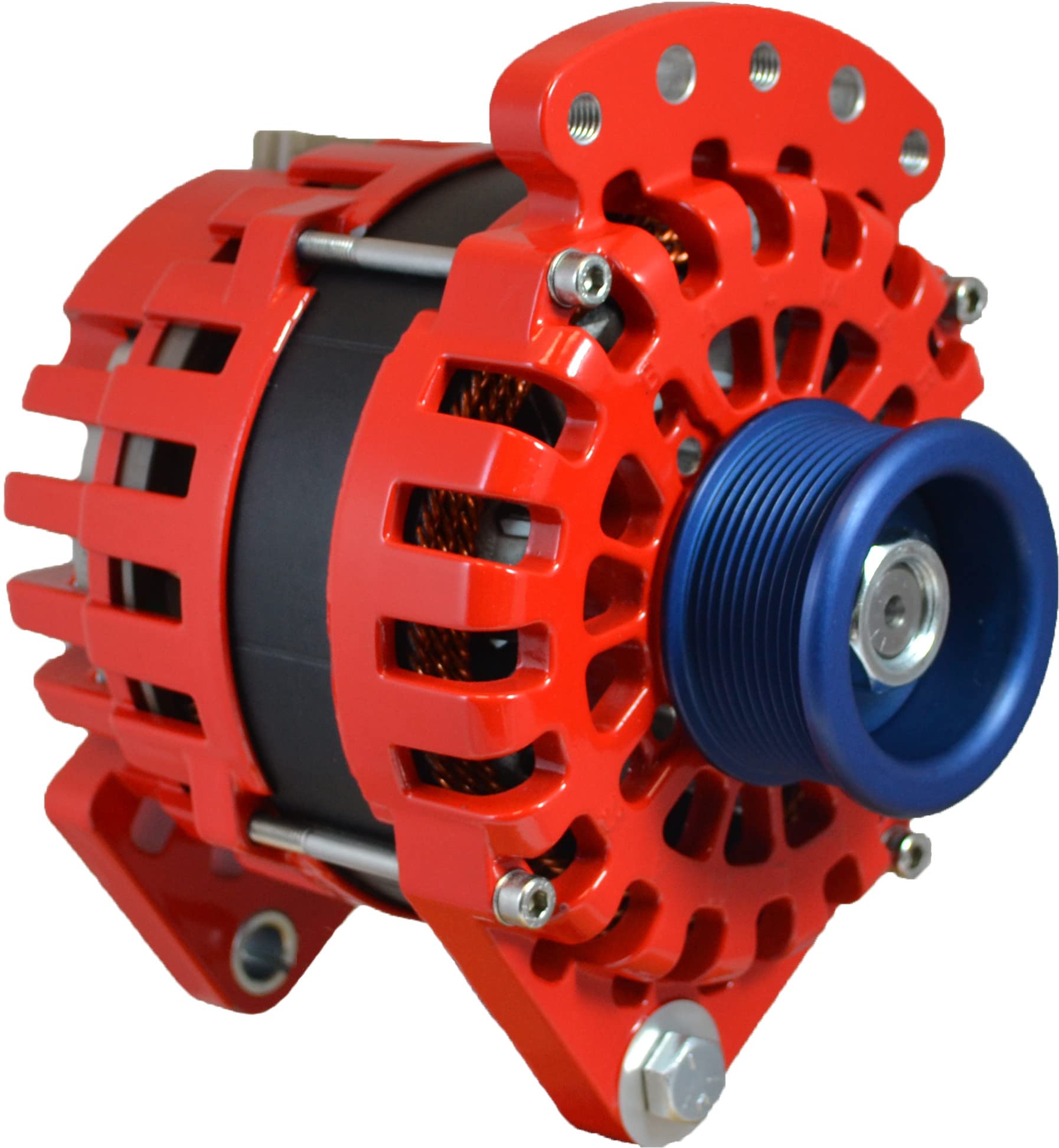 Balmar Alternator 3.15'' Dual Foot Saddle J10 Serpentine Pulley Regulator & Temp Sensor - 170A Kit - 12V