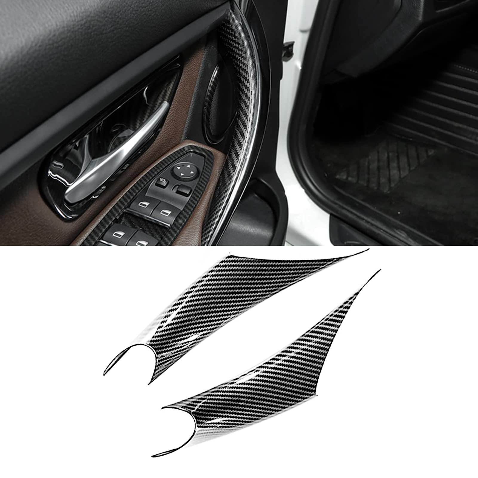 Ttcr-Ii Compatible With Bmw 3 Series F30 Door Handle Covers 4 Series, 2 Pcs Door Handle Wraps Fit Bmw 328I 330I 335I F30/F31 201