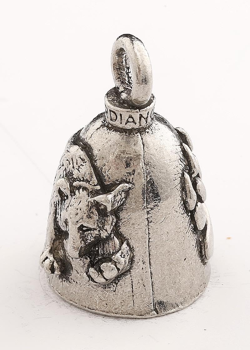 Guardian Bell Bear Good Luck Bell W/Keyring & Black Velvet Gift Bag | Motorcycle Bell | Lead-Free Pewter | Good Luck Gift To Fri