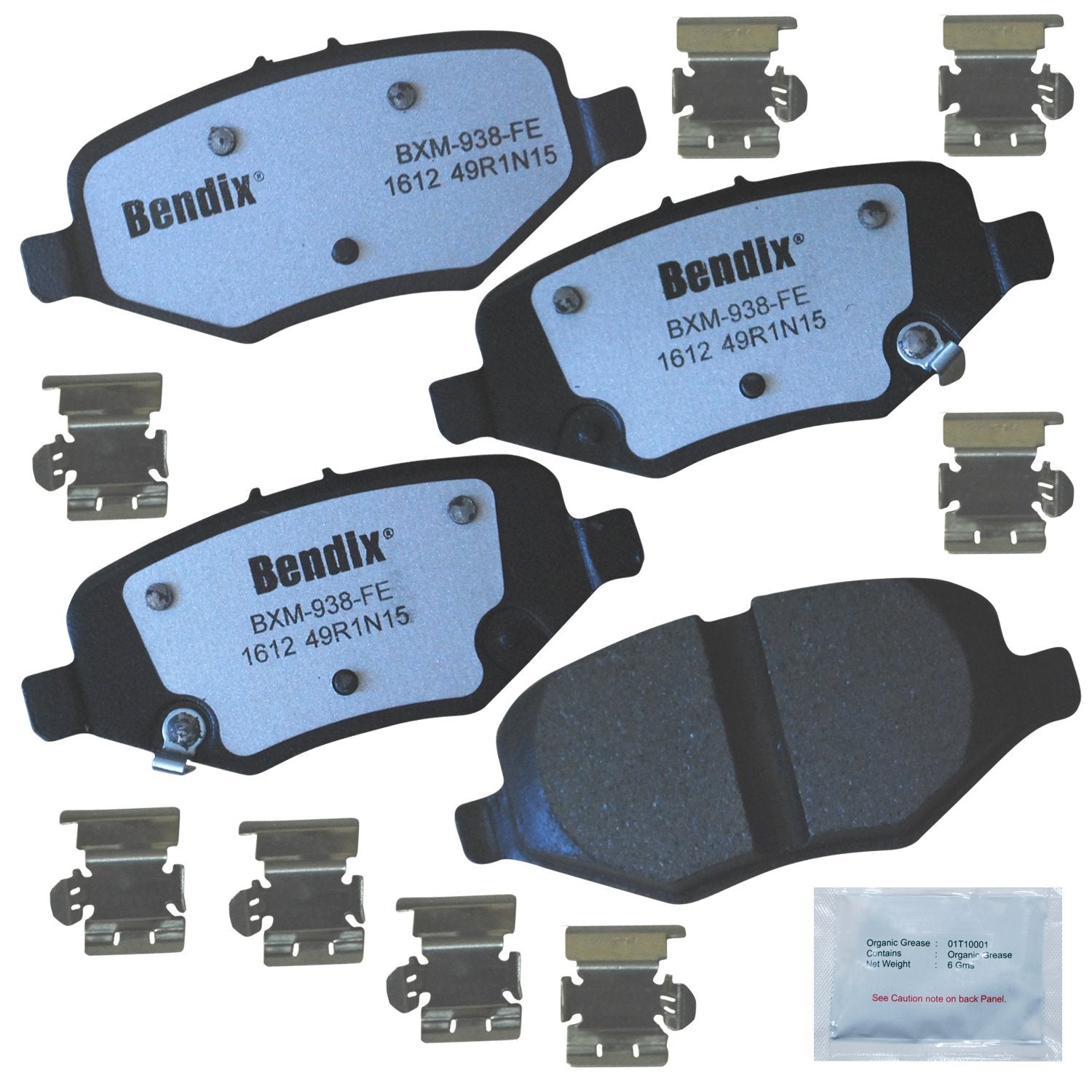 Bendix Fleet Metlok Mkd1612Fm Semi-Metallic Rear Brake Pads For Select Models Ford Explorer, Flex, Police Interceptor Sedan, Uti
