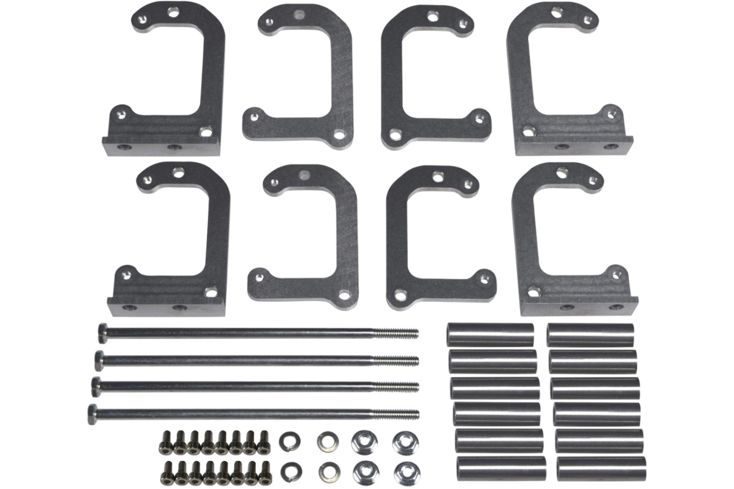 ICT Billet LS Remote Mount Coil Relocation Brackets D585 Model 551562 - Natural Finish for LSX Engine Swap