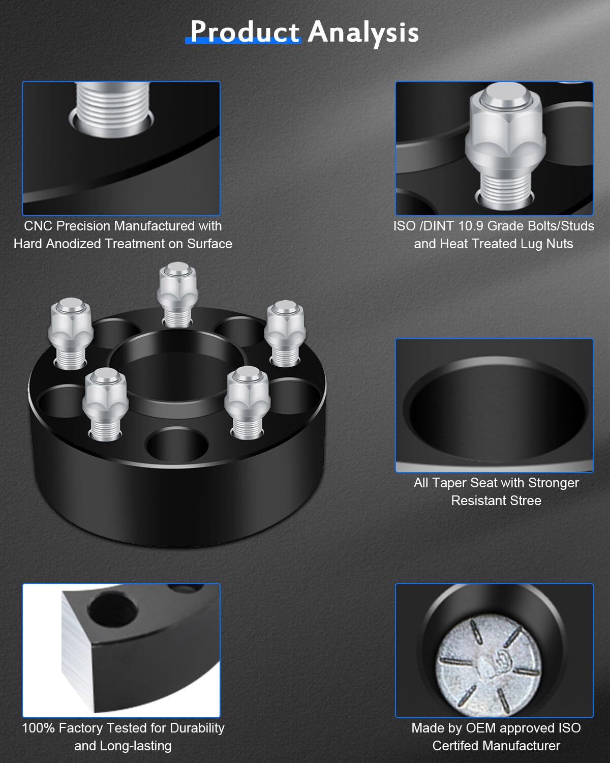 ECCPP 4PCS 5 Lug Wheel Spacers Hubcentric 5x114.3mm 2 inch 5x114.3 5x4.5 fit for 1980-2006 for Jeep Wrangler (YJ, TJ) 2002-2012