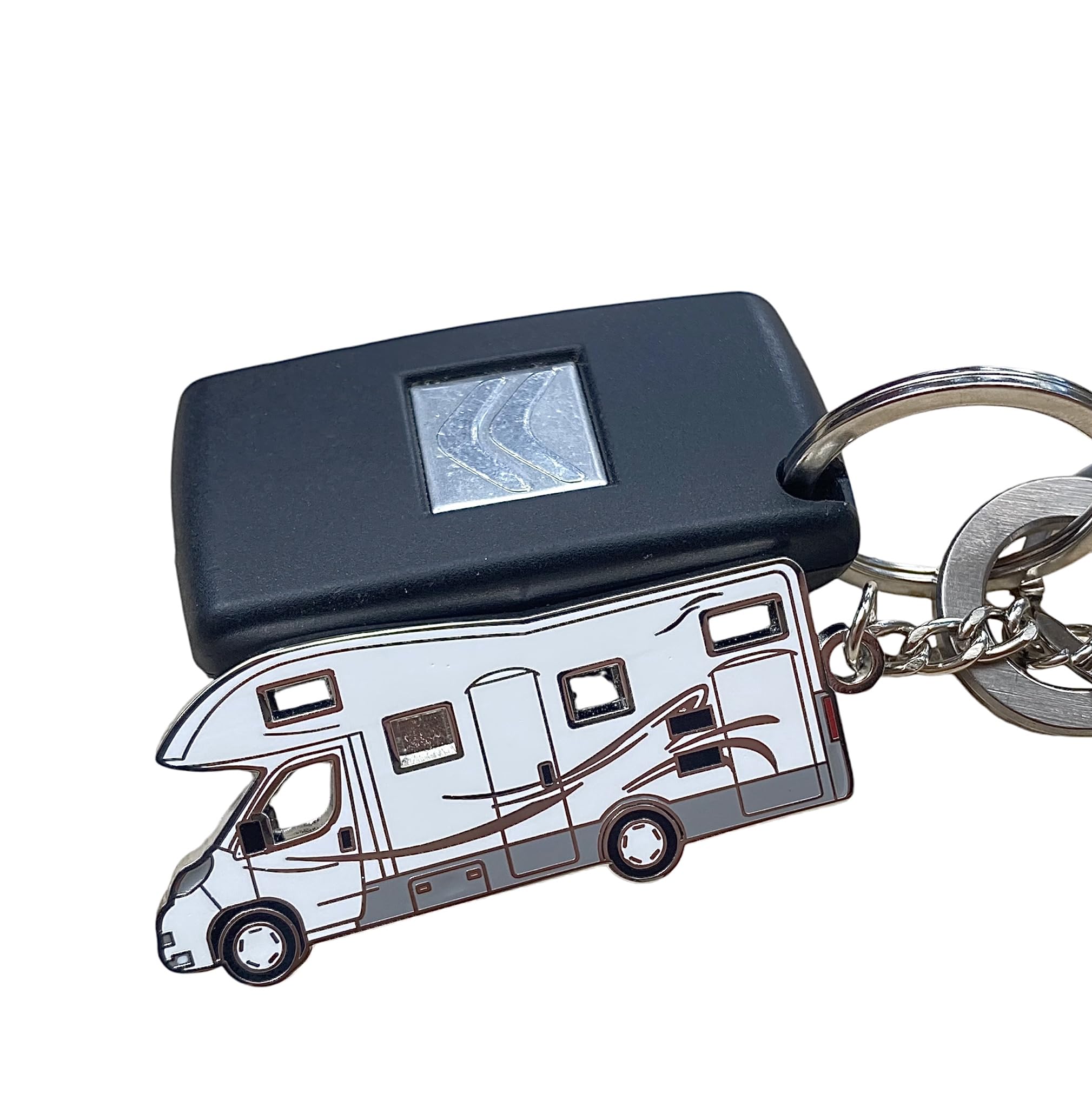 3dcrafter Class C Motorhome Key Chain - 3D Metal RV Key ring, Motorhome Keyfob Gift for Camper Owner