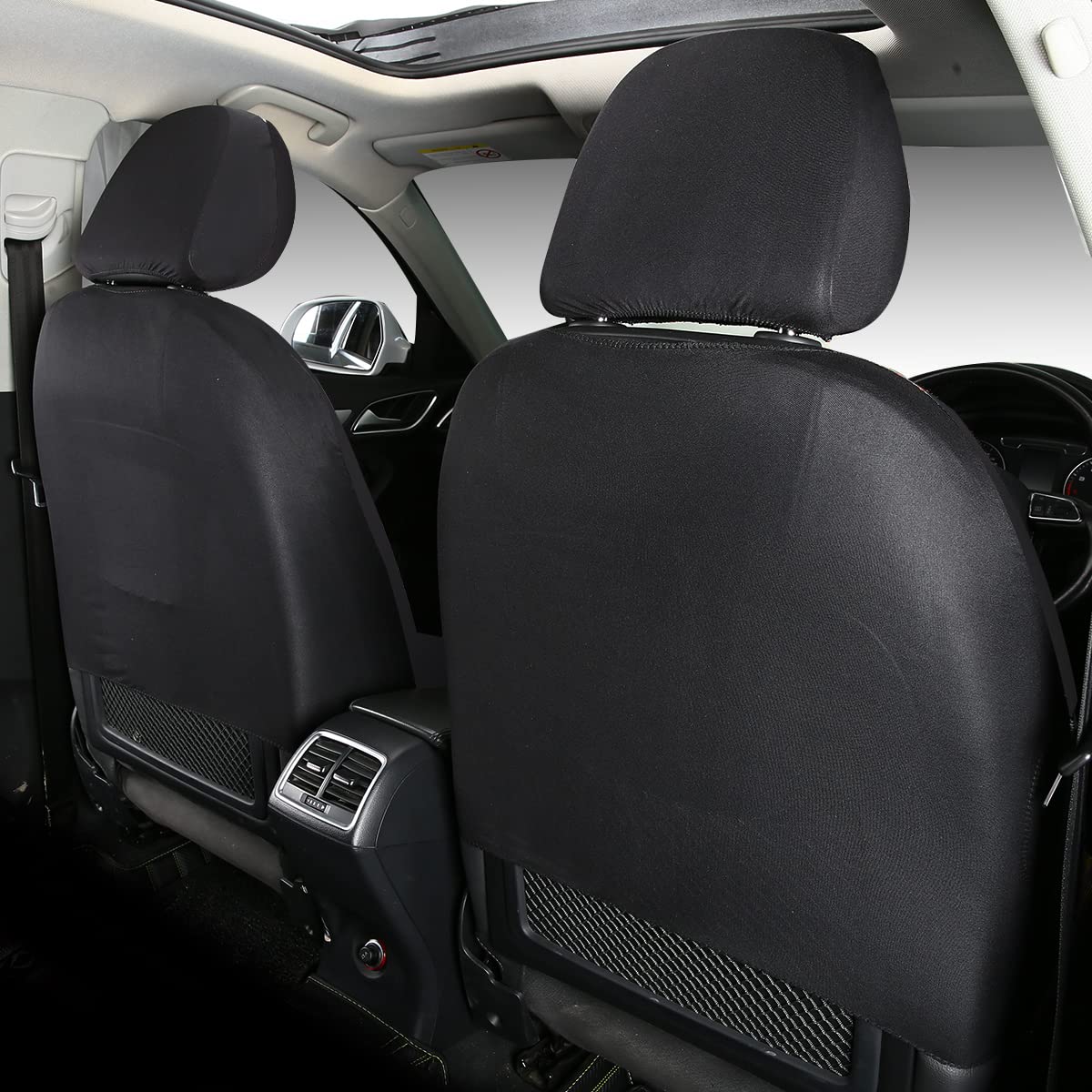 PONYJOYUP Baja Saddle Blanket Car 4PCS Front, Breathable and Washable Striped Woven Automotive Vehicle Universal Boho Seat Cover