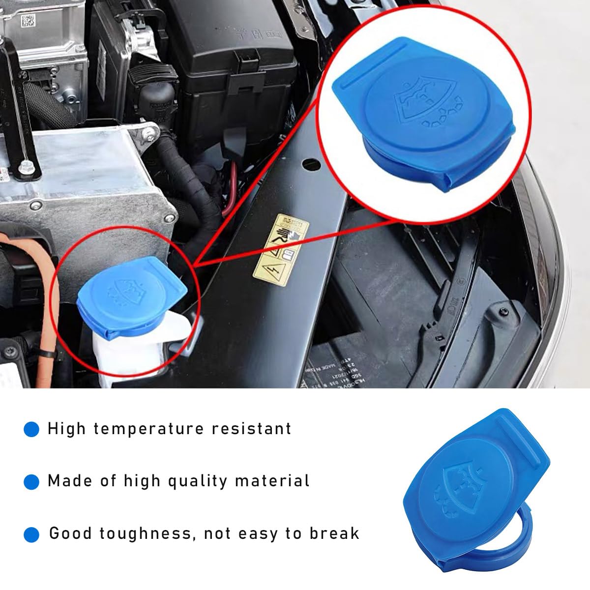 Suvnie Windshield Wiper Washer Fluid Reservoir Tank Bottle Cap Cover, Oe Number 3Q0955455, Car Wiper Bottle Cover Replacement Co