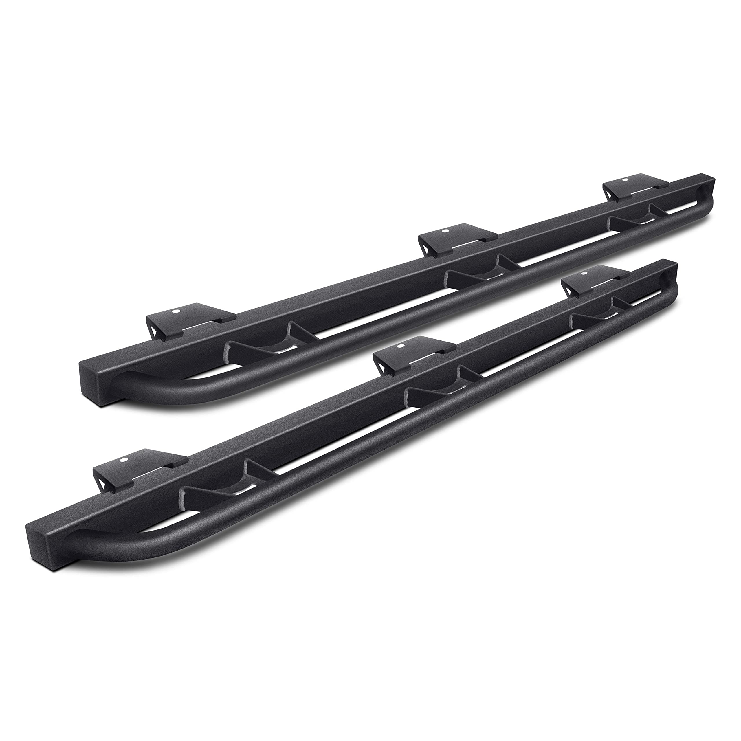 Realtruck Trail Sliders For Ford Bronco | Full Length, Heavy Duty 2' Tubing, Textured Black | Tsf214B-Tx | Fits 2021-2024 Ford Bronco 4 Door Suv, Srw Gas