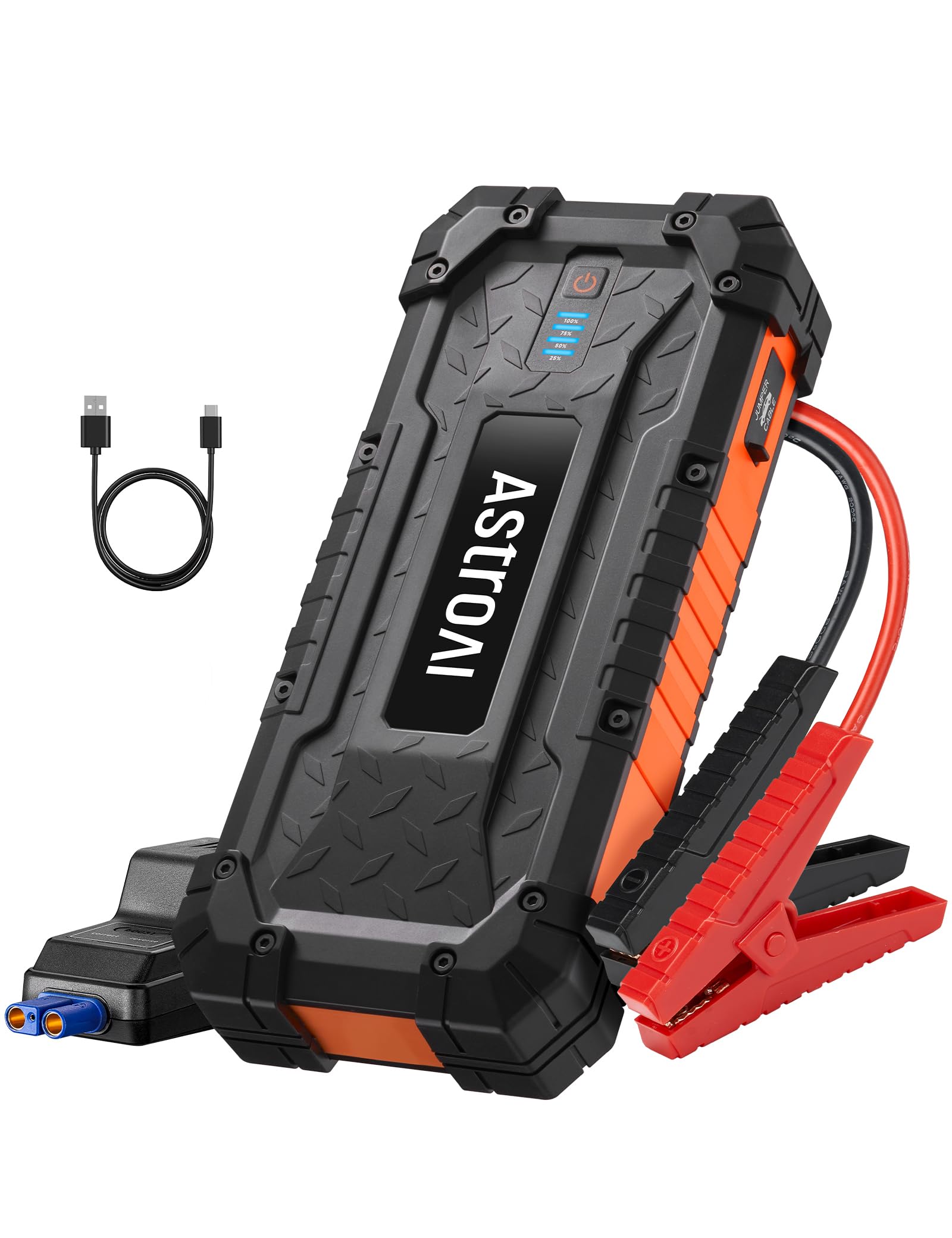 AstroAI S8 Ultra+ Car Battery Jump Starter, 5000A Peak Portable Car Jump Starter for Up to All Gas & 10.0L Diesel Engines, 88.8W