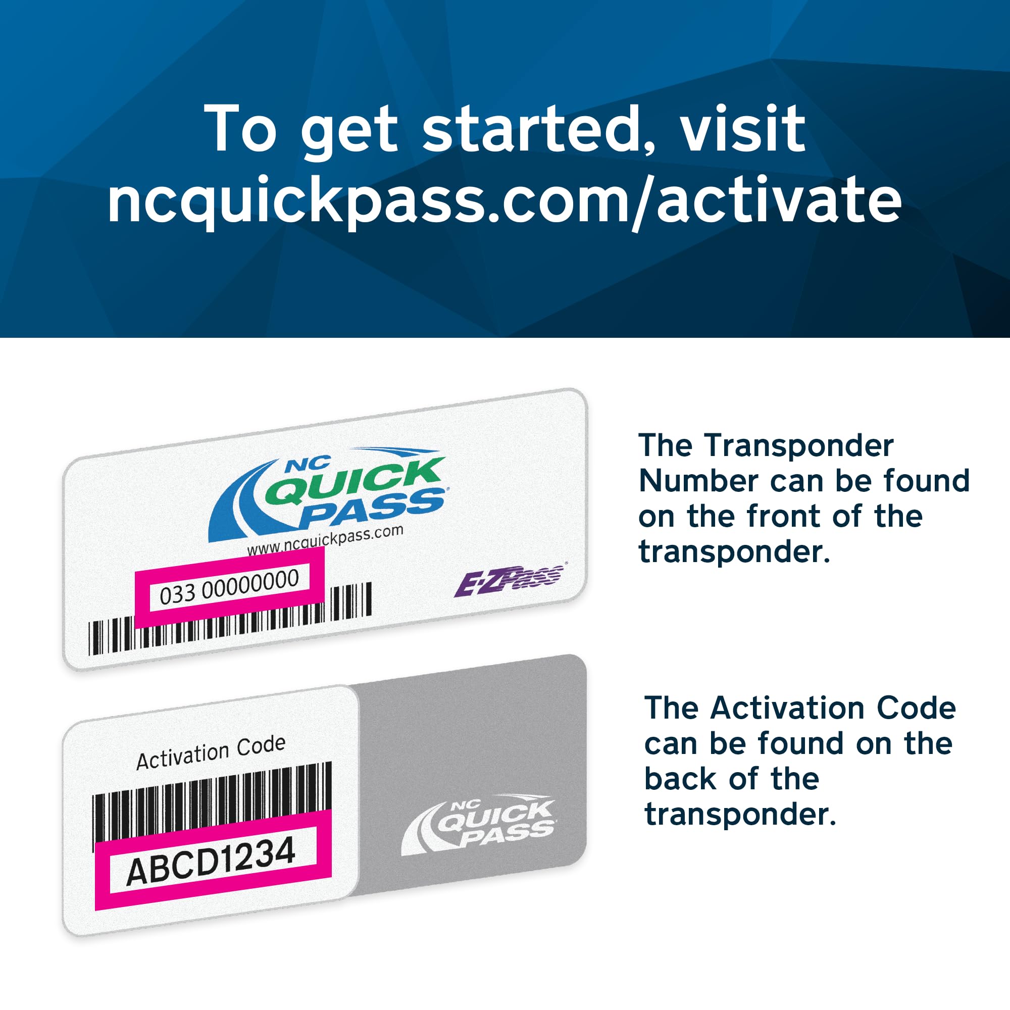 TAGAAS NC Quick Pass Sticker Transponder for Toll Roads – Works in 19 States, Silver, Model 00198715863765