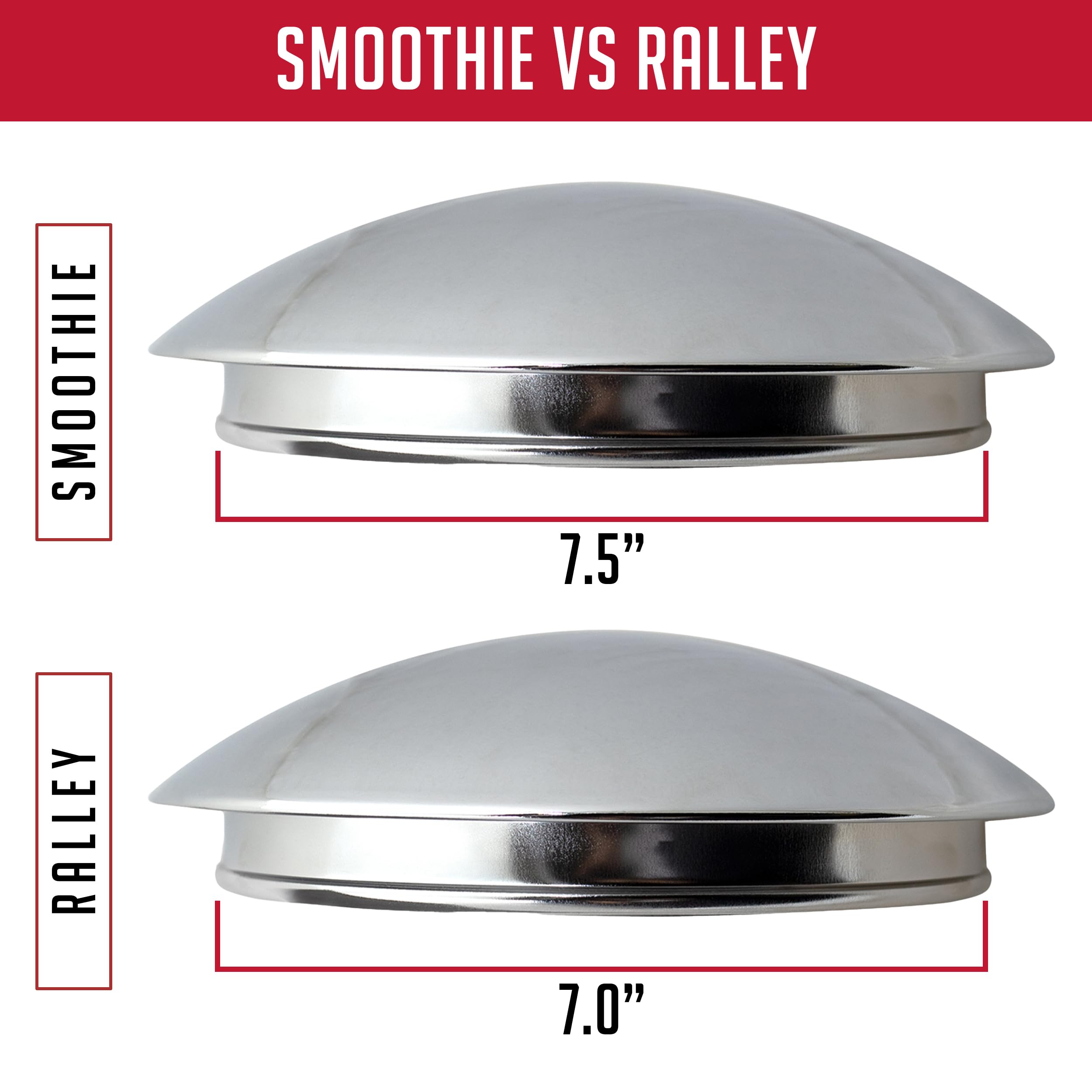 Wheel Accessories Parts 1 Pc Chrome Steel Derby With Bow Tie 8.25' Diameter Fits Wheels With 7.00' Inner Ring Fits Ralley Rally Wheels Only