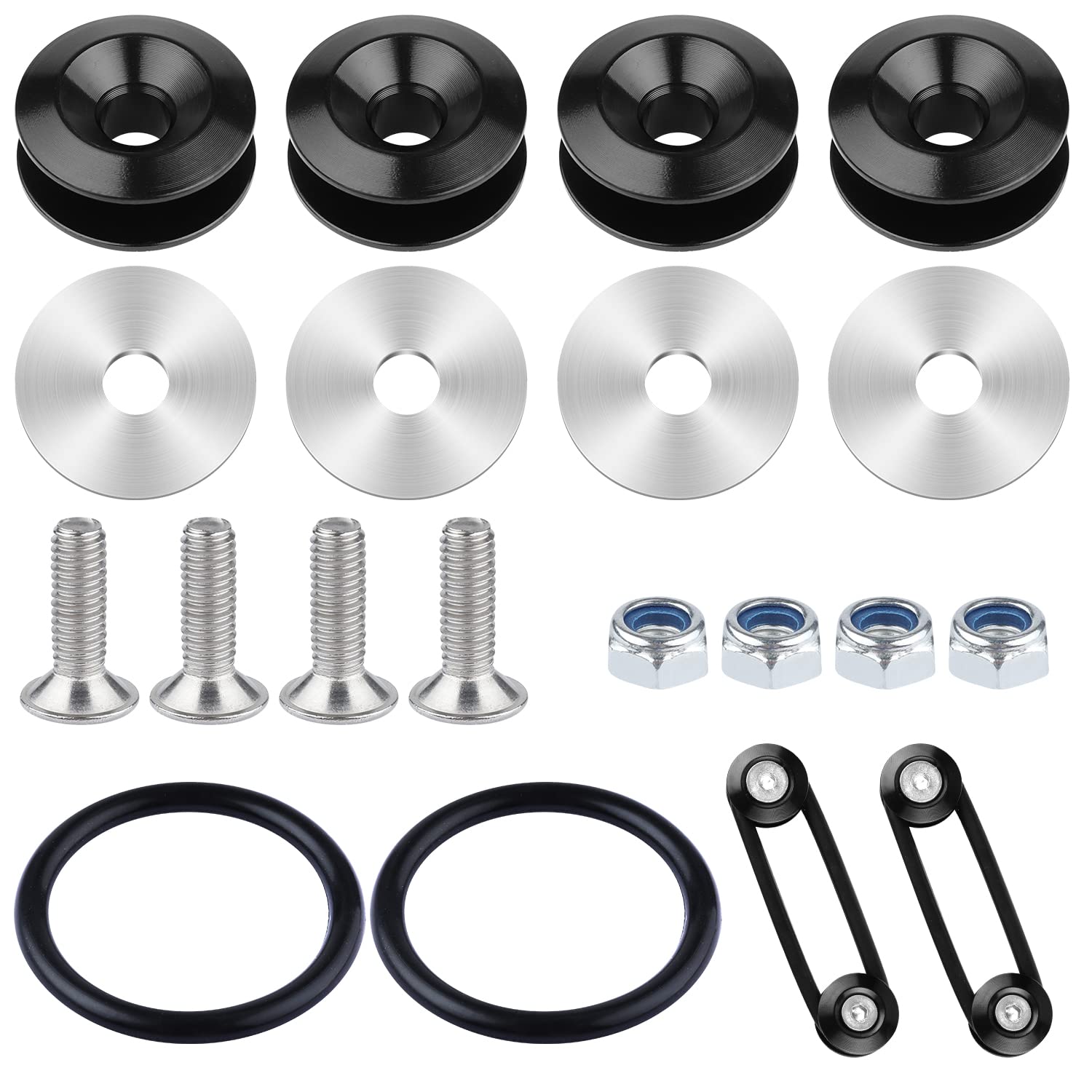 Aiex Bumper Quick Release, Bumper Holder Bands Bumper Trunk Quick Release Fastener Kit For Front Rear Bumper Universal Car Bumpe