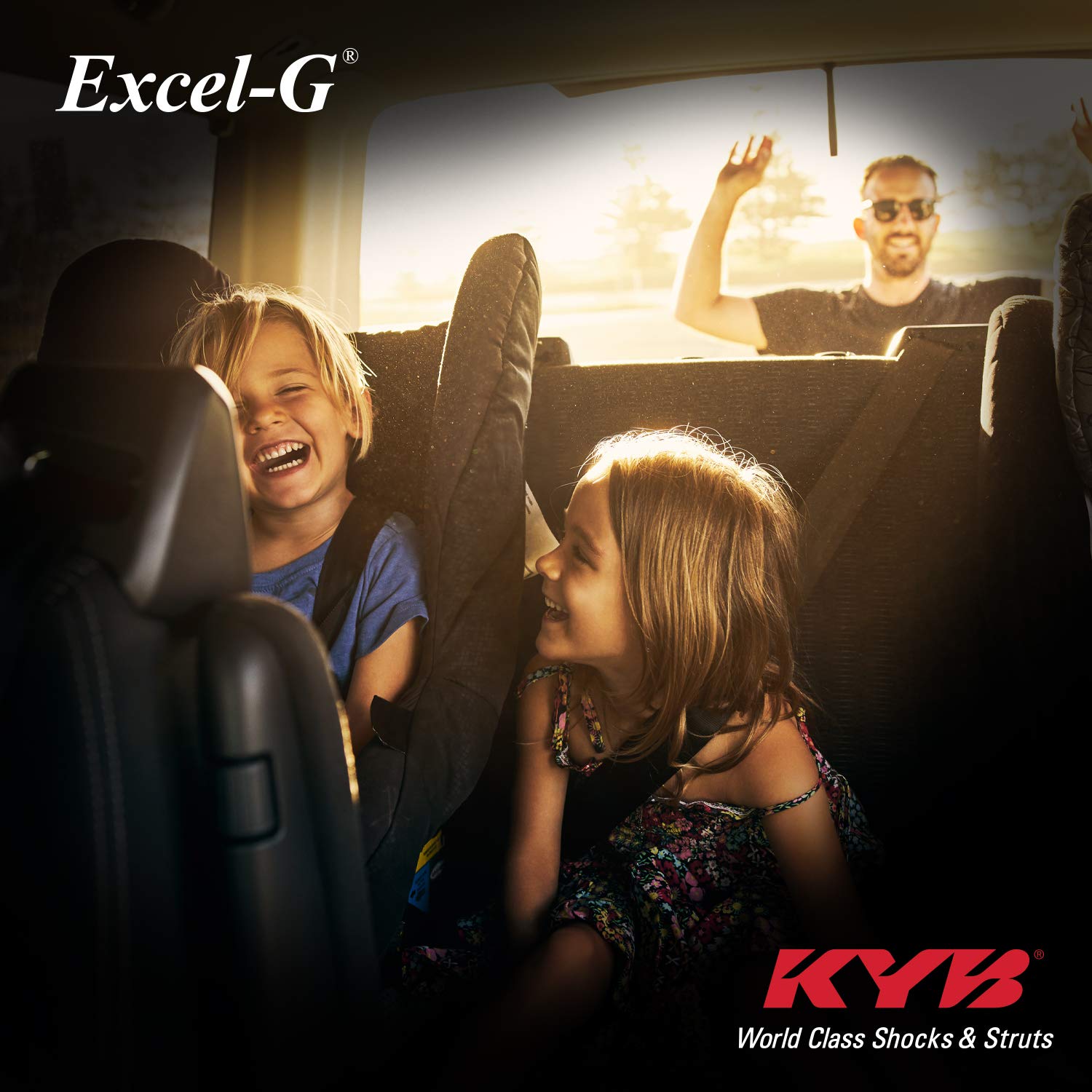 KYB 349105 Excel-G Gas Shock, Black, Silver