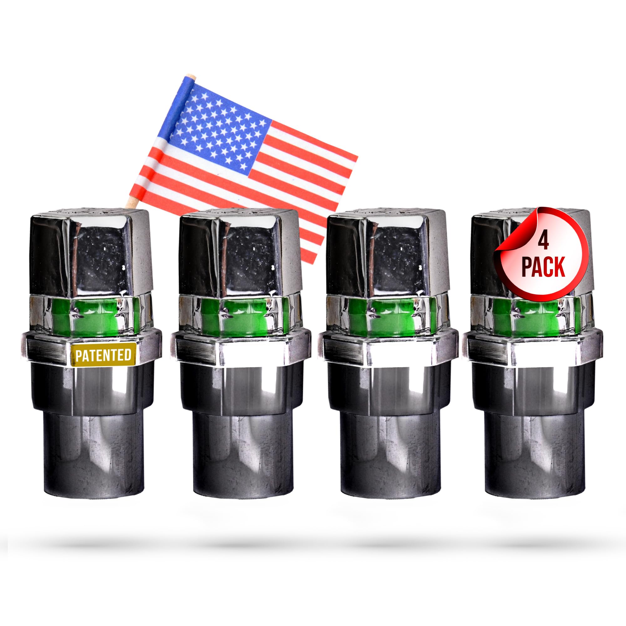 Quick Pressure Tire Pressure Monitoring Valve Caps Sensor Gauge - Advanced Detection System, 130 PSI Sensing Air Alert Indicator