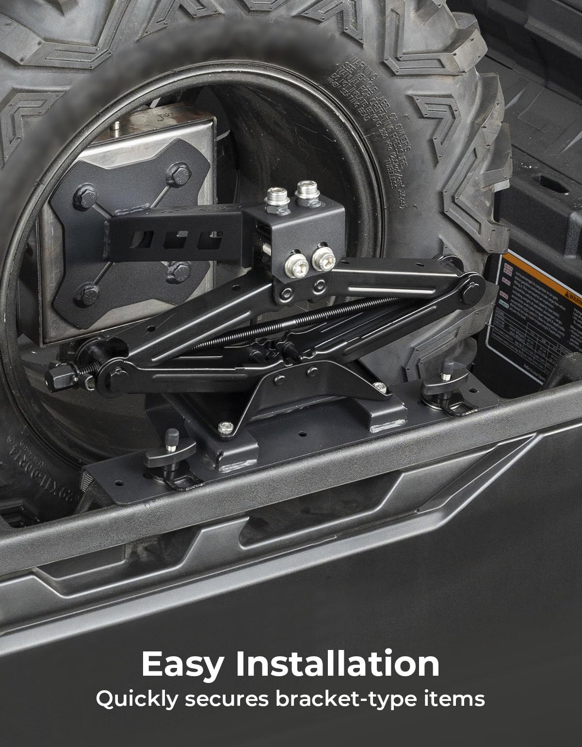 KEMIMOTO Expandable Anchor Mount Tie Down Kit, Stainless Steel & Plastic, Black, Model B0121-00303-BK-M, Compatible with Can-Am & Sea-Doo, 2