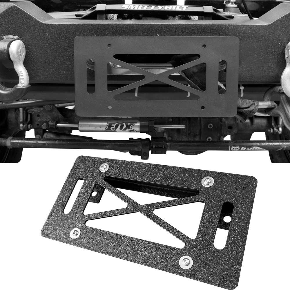 XOOKUN 10'' Hawse Fairlead with Flip License Plate Holder Bracket - Heavy Duty Steel - 10 inches (254mm)