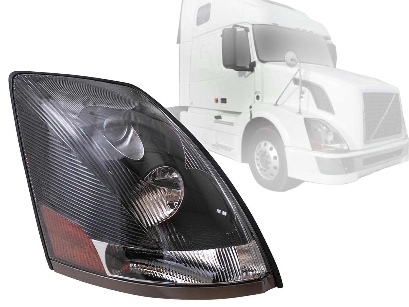 Auto Parts Avenue APA Replacement Black Headlamp with Bulb for 2004-2018 VN VNM VNL Passenger Right RH Side 82329127 20359834 VO