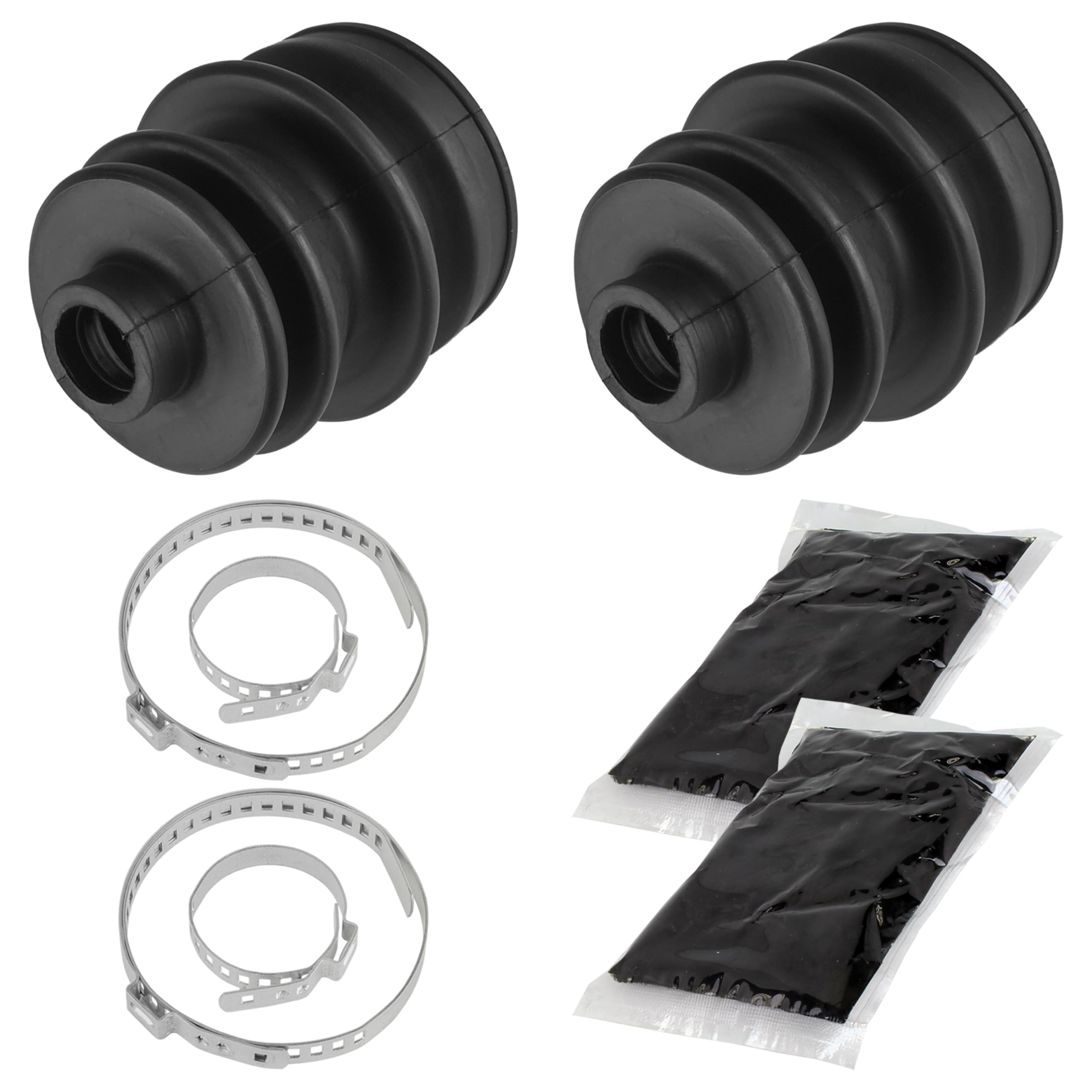 Caltric Front Axle Inner Outer Cv Boot Kit Compatible with Arctic Cat 250 300 400 454 500 4X4 1998-2001 / Qty 2
