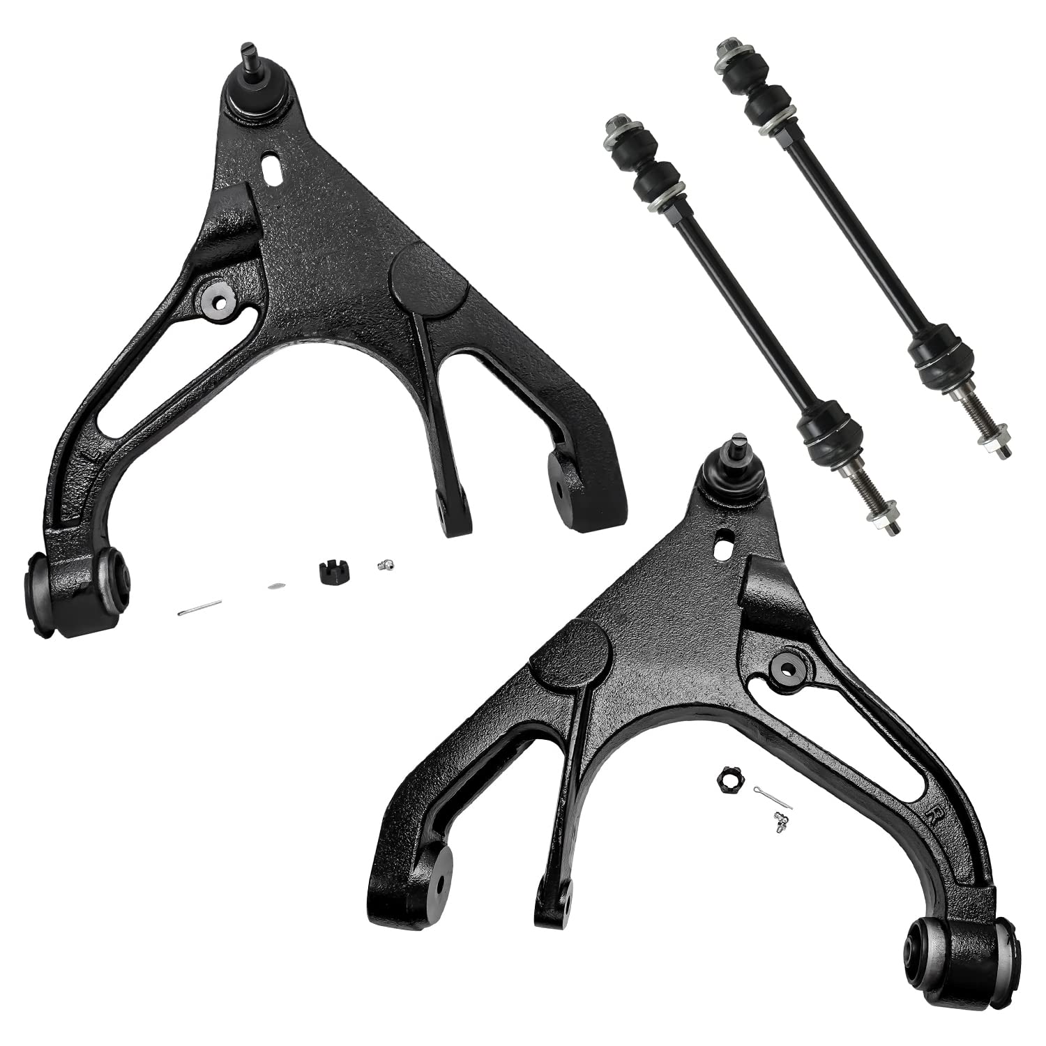 Detroit Axle - 4WD Front End Control Arms Kit for 02-05 Dodge Ram 1500, 2 Lower Control Arms w/Ball Joint 2 Stabilizer Sway Bars