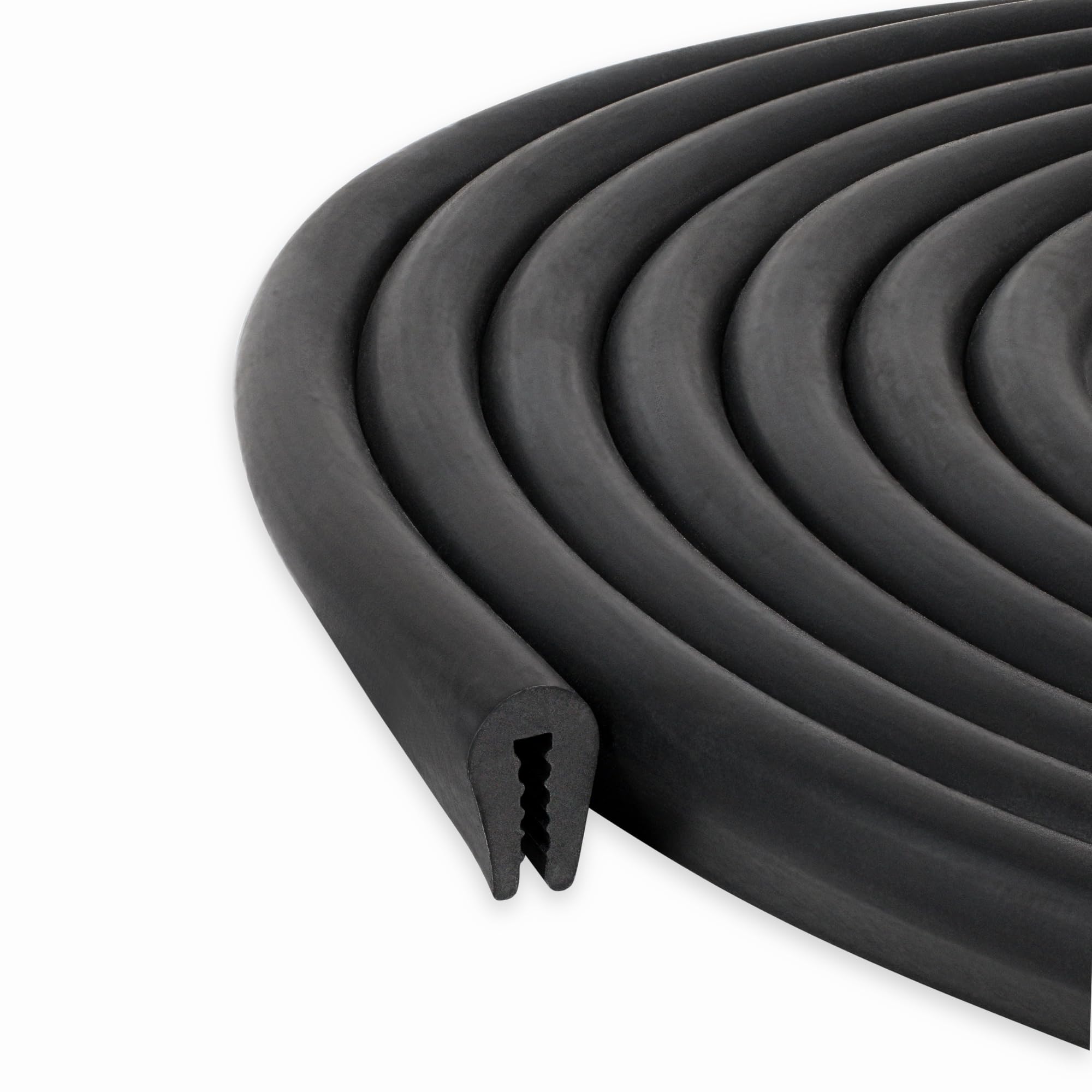 Black U Channel Edge Trim Seal Epdm 15/32'' High X 19/64'' Wide (5 Feet)