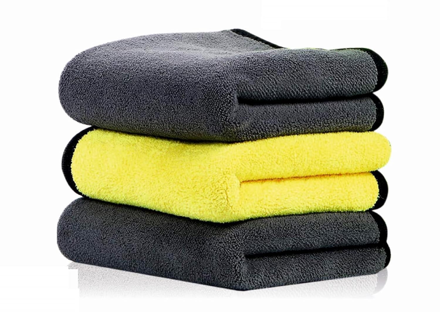 MATDEAL Microfiber Cloth for Car  800 GSM Twisted Loop Super Absorbent Towel  Edgeless Design with Plush Pile, Lint Free Cloth