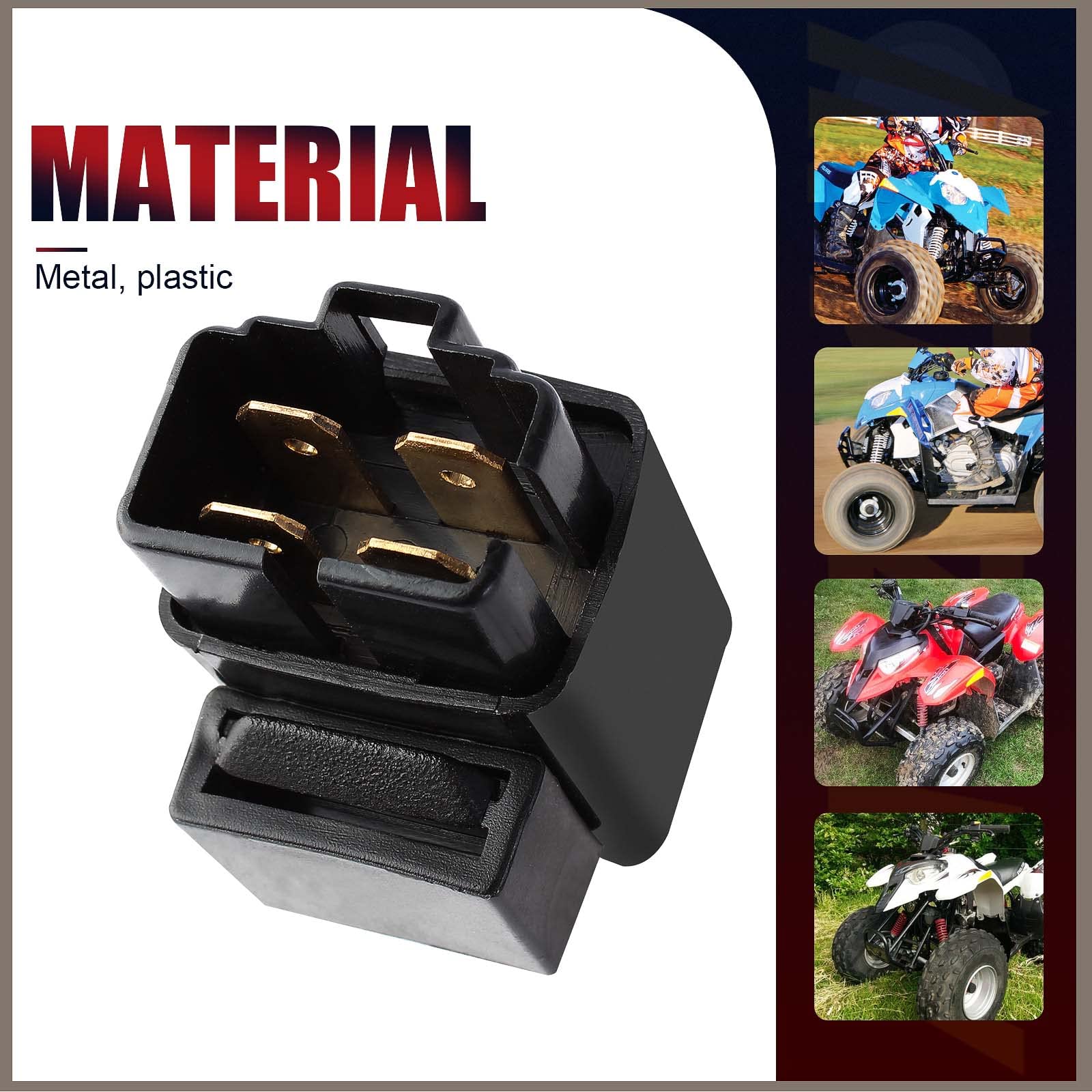 Qazaky Starter Relay Solenoid For Yamaha Badger Big Wheel Big Bear Tracker Bruin Breeze Ce50 Champ Grizzly 80 100 125 200 250 35