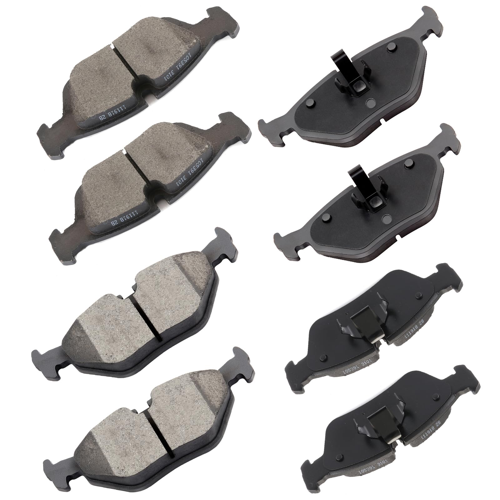 Cciyu D781 D763 Front Rear Ceramic Brake Pads Kits 8Pcs Fit For Bmw 318I,318Is,318Ti,3I,323Ci,323I,323Is,325Ci,325I,325Is,325Xi,
