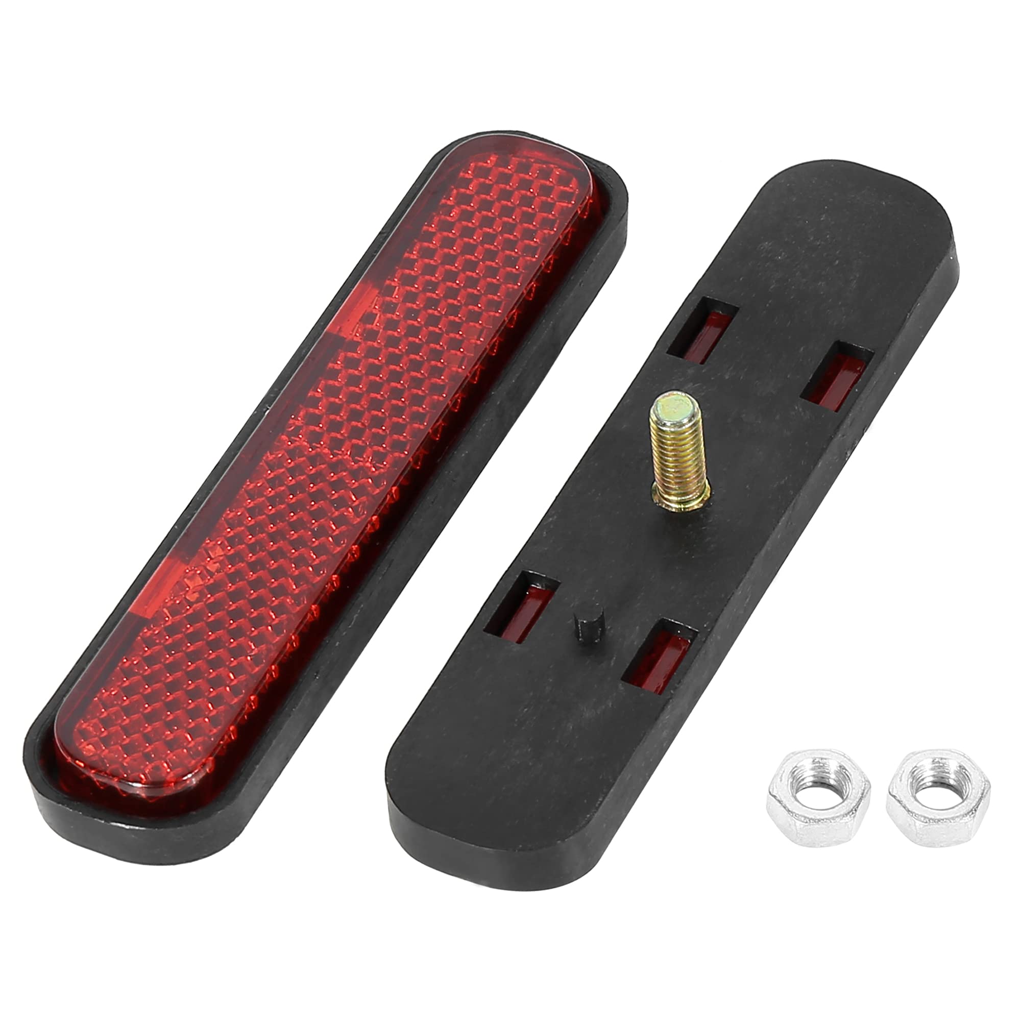 F Fierce Cycle Pair M5 Or M6 Red Oval Universal Screw Mount Reflective Warning Reflector For Motorcycle Bike