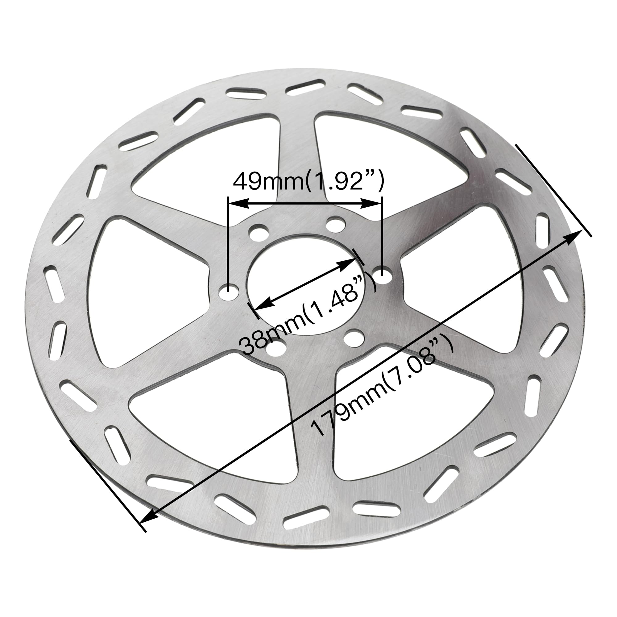 YOXUFA 180mm Mini Bike Disc Brake Rotor with Pads for Baja Doodle Bug DB30 CT100U CC100X 97cc 98cc 100cc Engine Motovox Mbx10 MB