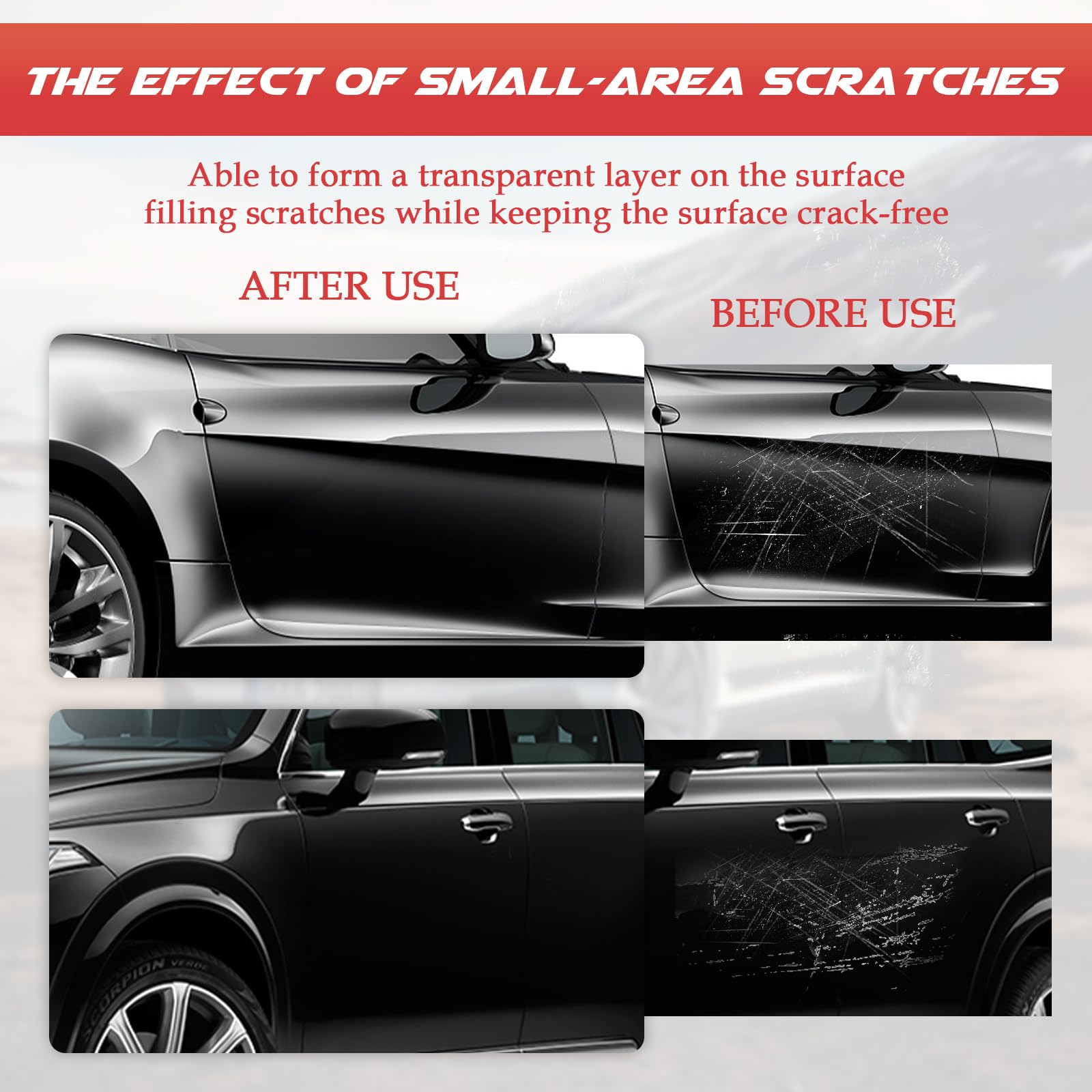 3pc Magic Car Scratch Removal Pen & Weatherproof Touch Up Paint Pen Car Scratch Remover Pen for dark Car -The Magic Pen black Ca