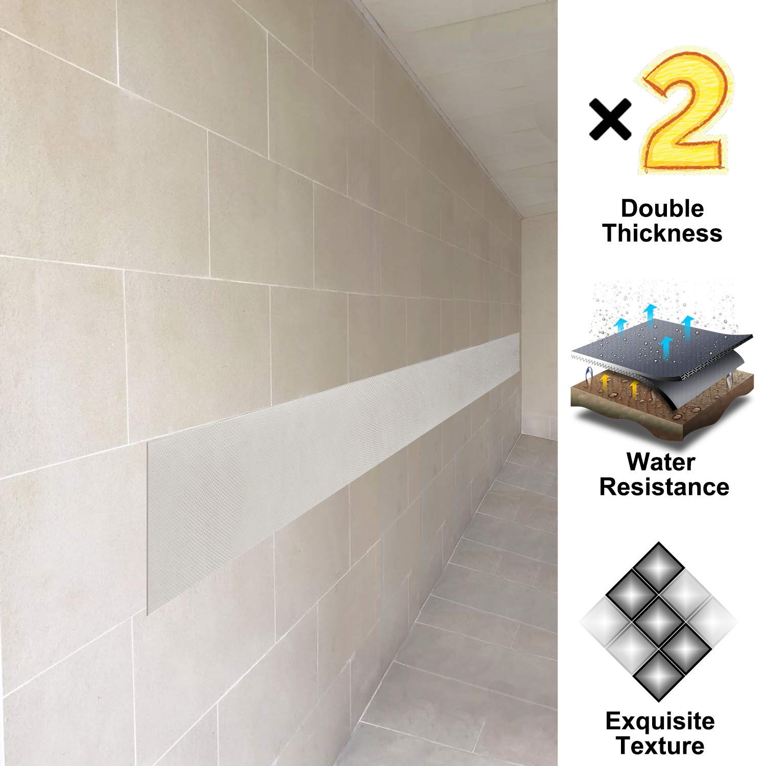 Ampulla Water Resistance Garage Wall Protector, Designed In German (1/4'' Thickness White)