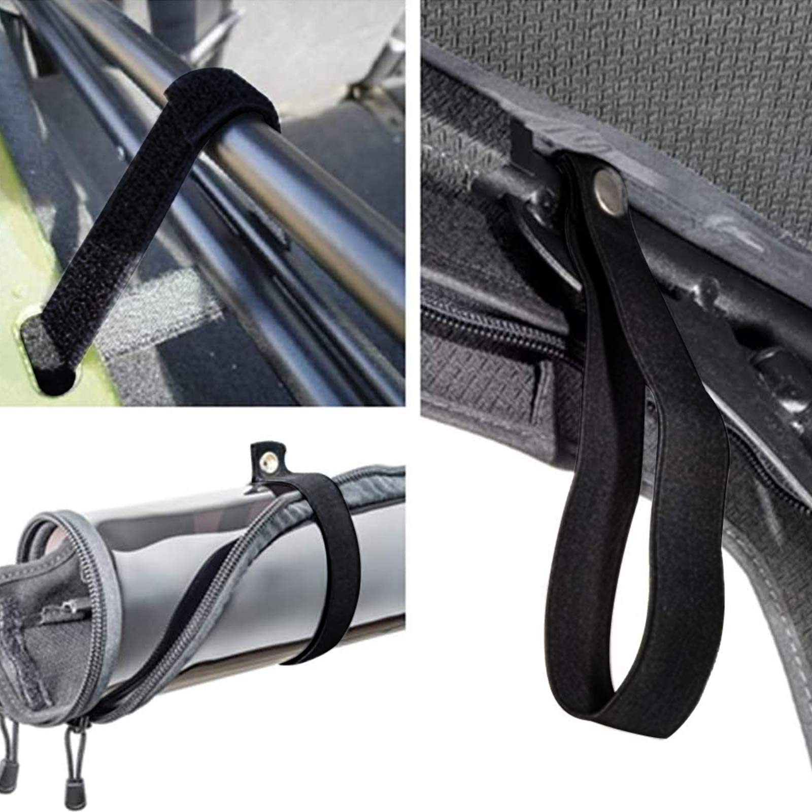 Tie Down Straps For Jeep Wrangler Jk Jku Yj Tj Jl Jlu Unlimited & Sports 2007-2020 Window Durable Top Straps (4 Pack)