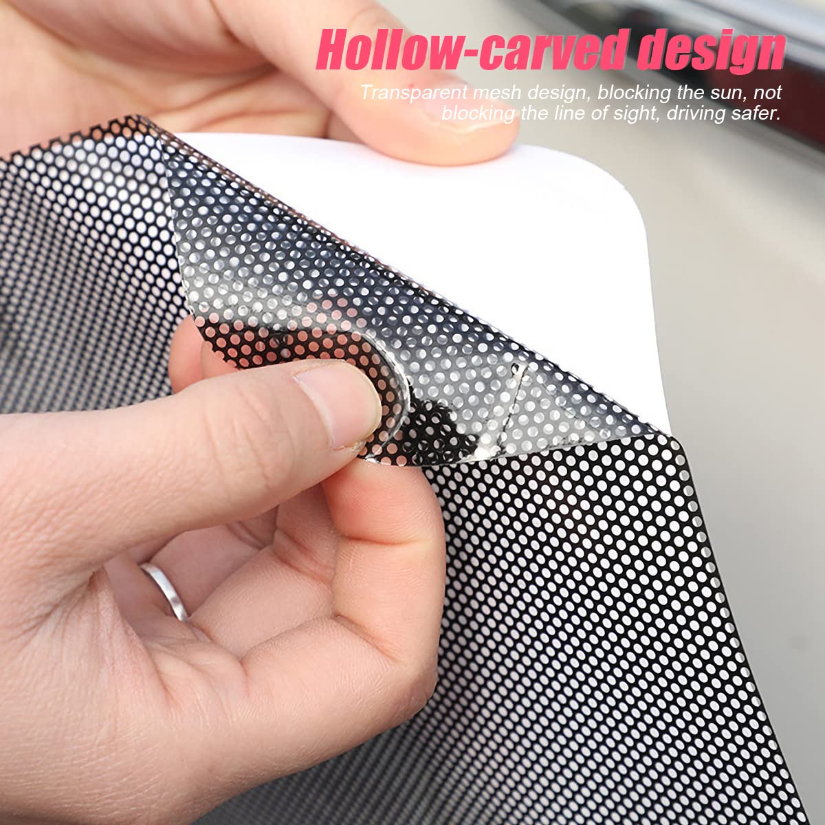 Car Side Window Sunshade, 4 PCS Static Cling Films Stickers Sun Shade UV Rays Privacy Protector, Reuseable Washable Sun Shade fo