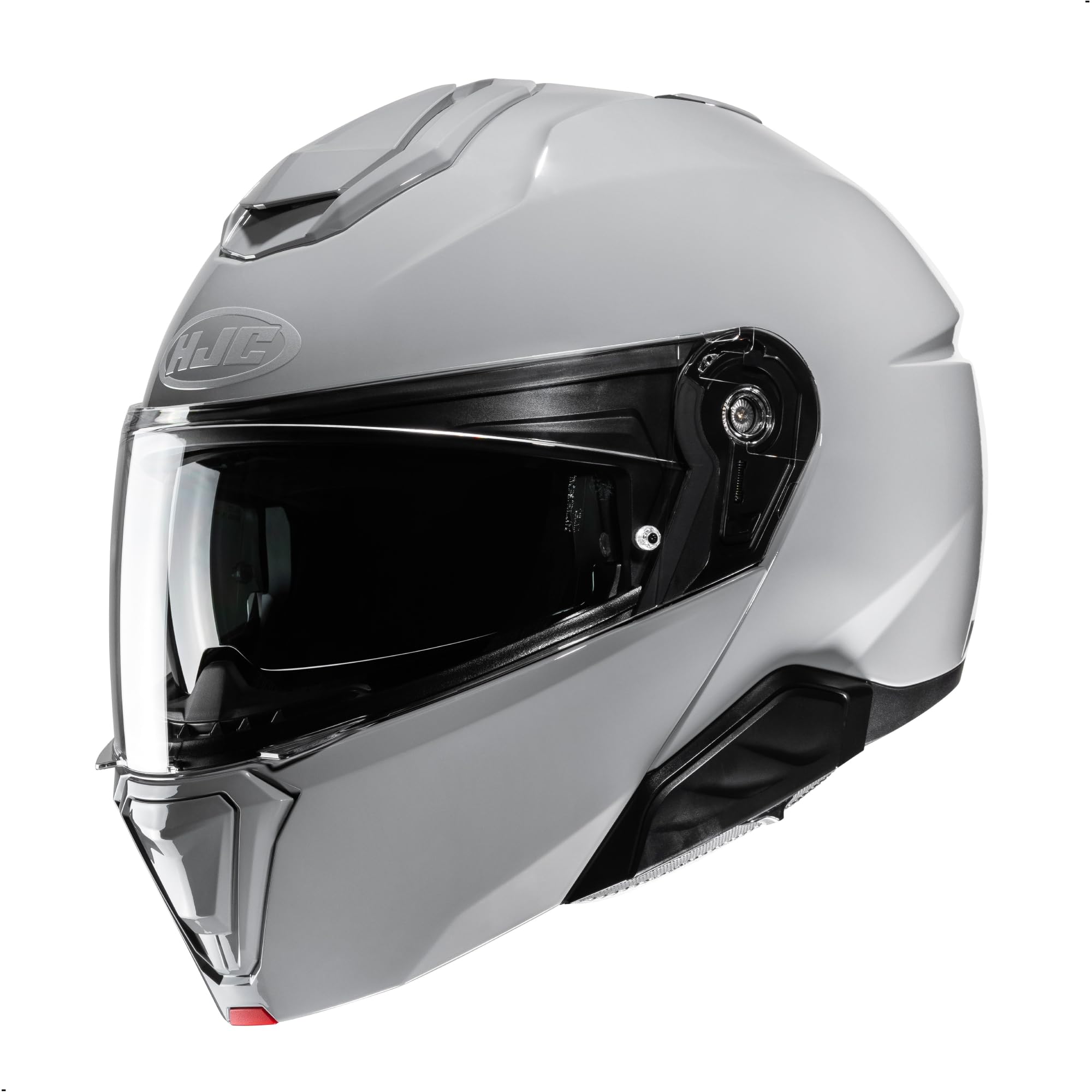 HJC i91 Solid Modular Motorcycle Helmet with HJ-33 Pinlock Shield, DOT Approved (N Gray, Medium)