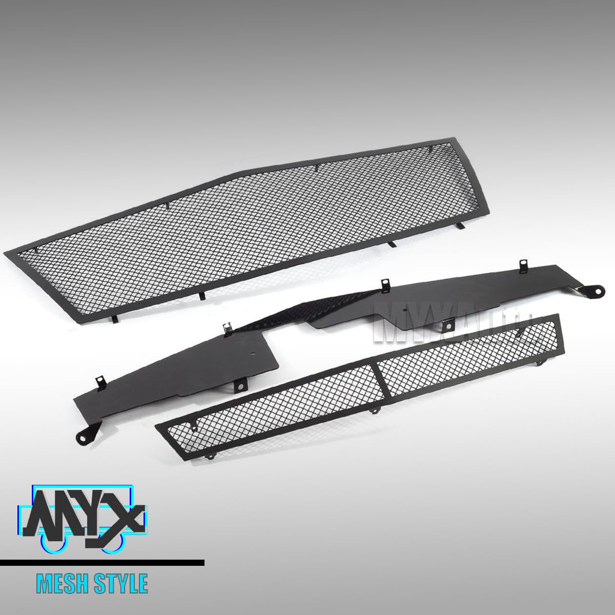 MYXAUTIIO Front Grille for Cadillac CTS 2008-2013 & CTS Coupe 11-14, Stainless Steel Black Mesh, Model 19027768H