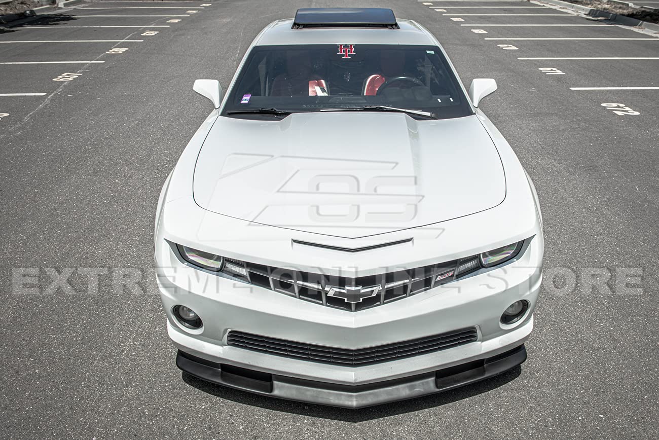 Replacement for 2010-2013 Chevrolet Camaro SS Models | TL1 Style ABS Plastic Primer Black Front Bumper Lower Spoiler Lip Splitte
