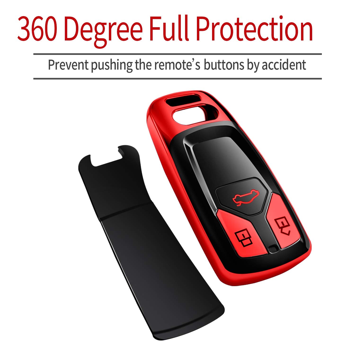 Tukellen For Audi Key Fob Cover, Special Soft Tpu Key Case Cover Protector Compatible With Audi A4 Q7 Q5 Tt A3 A6 Sq5 R8 S5 Smar