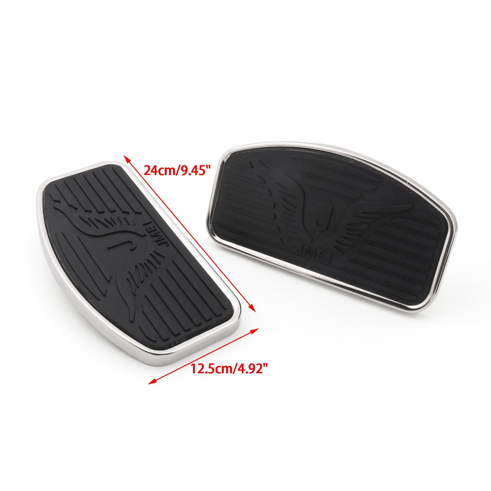 Areyourshop Motorcycle Footboards for Honda Shadow Aero 750 VT750, Aluminum, Eagle Pad, Fits 6mm Size Pin Hole
