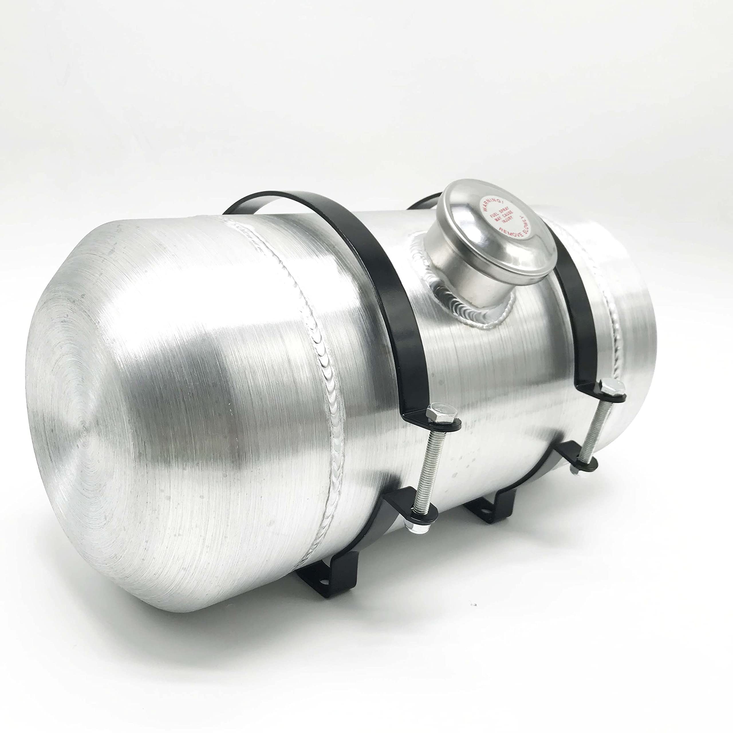 JSD AUTO PARTS 3.25 Gallons Aluminum Fuel Tank - 8x16 inch, Spun Center Fill, 3/8 NPT Outlet