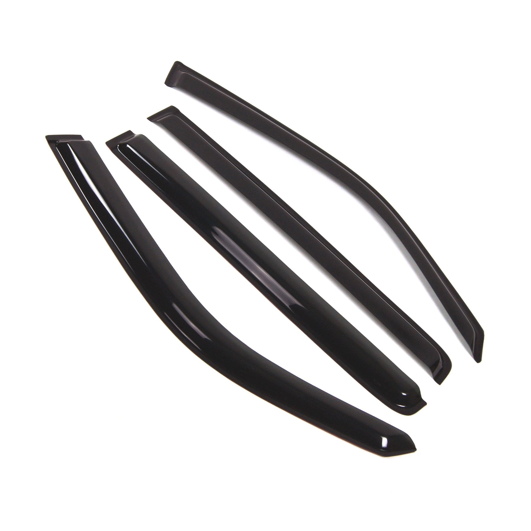 Tuningpros Wd2-242 Dark Smoke 4 Pcs Set Window Visor (Outside Mount) Deflector Rain Guard Compatible With 2009-2015 Honda Pilot
