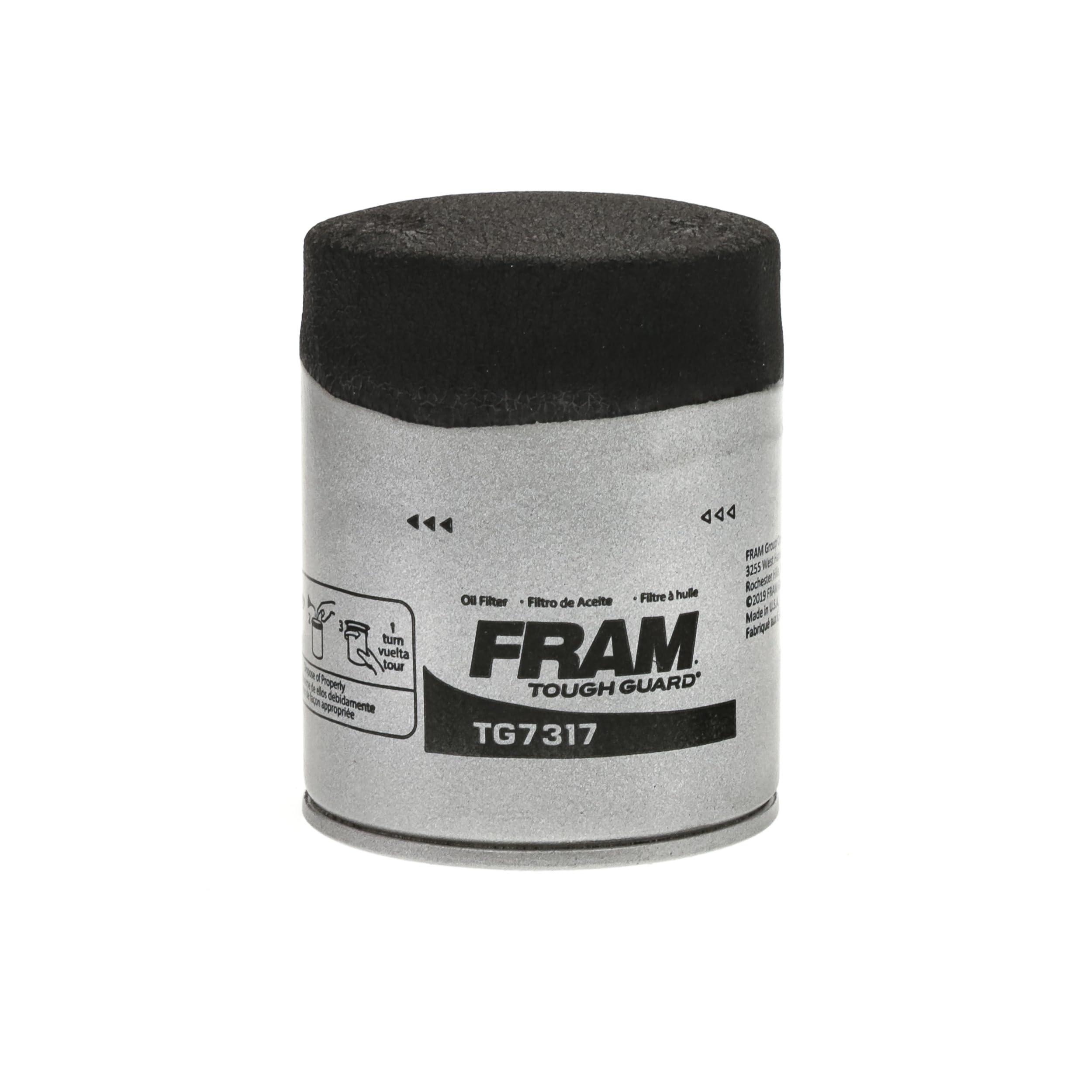 Fram Tough Guard Replacement Oil Filter Tg8A, Designed For Interval Full-Flow Changes Lasting Up To 15K Miles